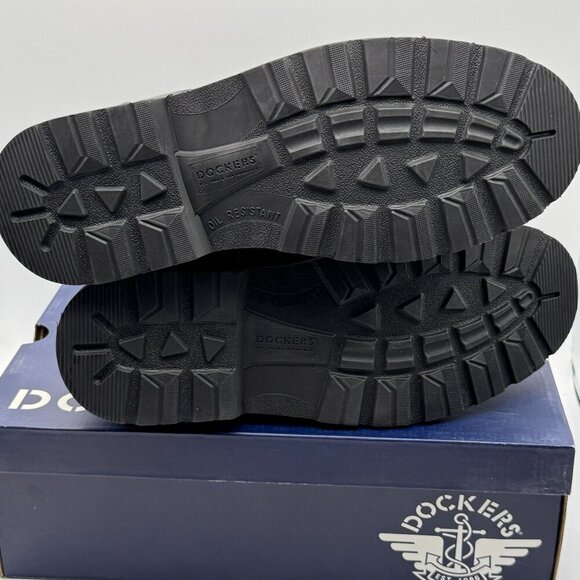 Dockers Shelter Black Leather Lace-Up Oxford Shoes Oil Resistant Non-Slip 12 M - Picture 5 of 11